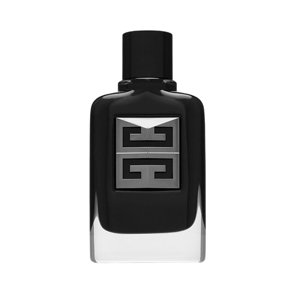 Black Givenchy Gentleman Society perfume bottle with silver logo.