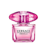 Versace Bright Crystal Absolu perfume bottle with a pink faceted cap.