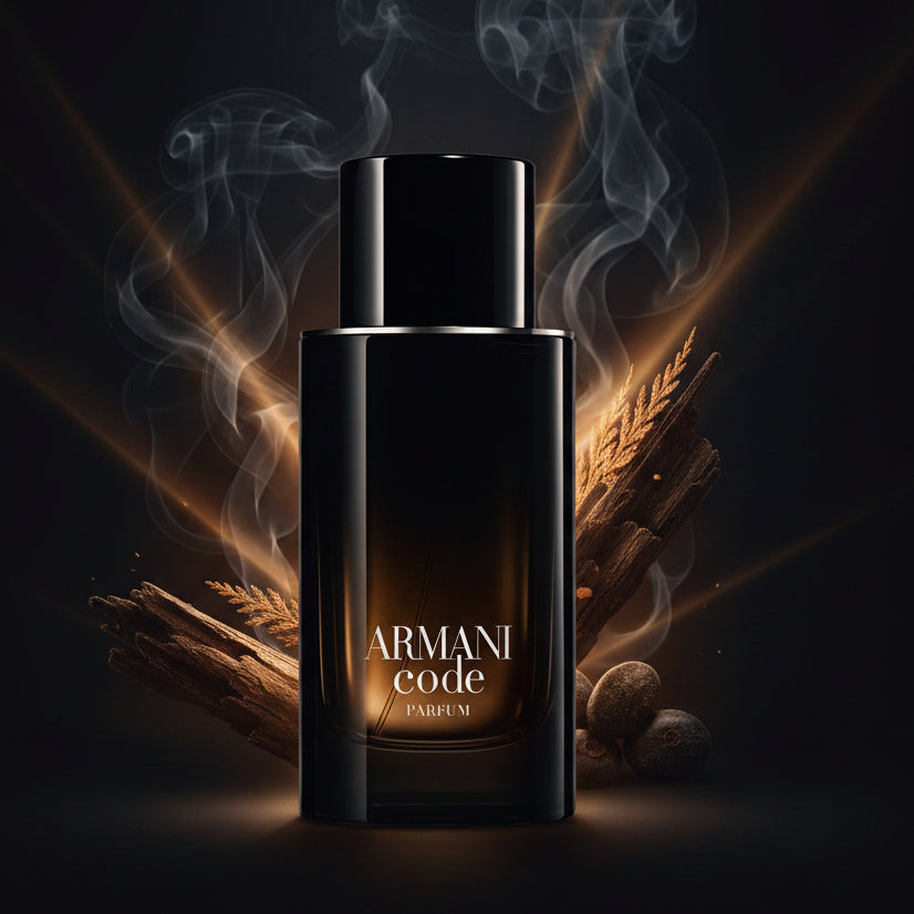 Armani Code Parfum bottle.